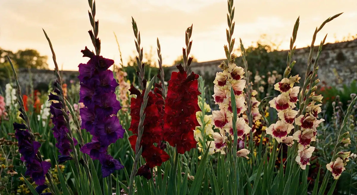 Rizomi Di Gladioli Squisiti – 3 Bulbi Resistenti Per Giardino, Fioritura Estiva, Colori Vari, Adatti A Aiuole E Vasi