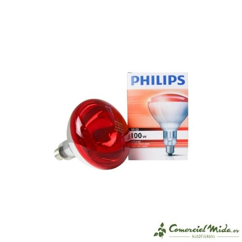 Bombilla Infrarrojos Philips Roja 100 W
