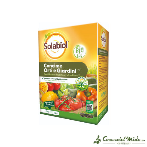 SOLABIOL FERTILIZANTE HUERTOS Y JARDINES 1,5Kg