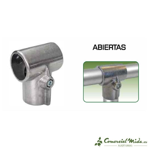 zar union t aluminio abierta