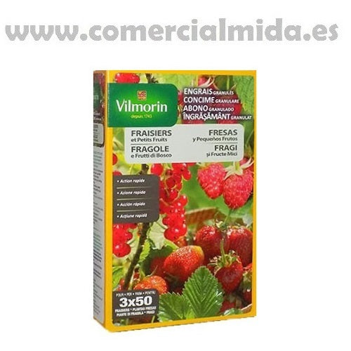 Abono granulado VILMORIN 800g para fresas y pequeños frutos