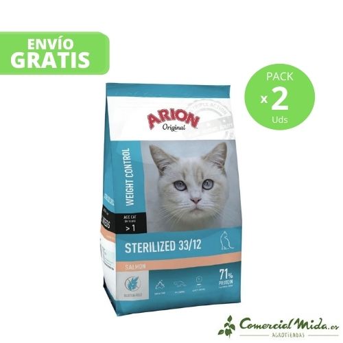 Pack Pienso Arion Original Sterilized 33/12 Salmón para gatos