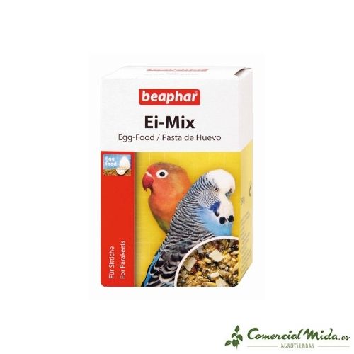 Alimento complementario para pájaros Pasta de Huevo para Periquitos, Agapornis y Pequeñas Cotorras de Beaphar