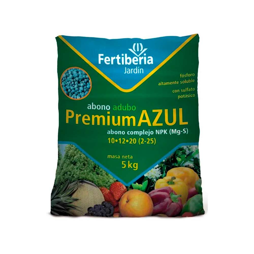 Abono granulado FERTIBERIA PREMIUM AZUL para todo tipo de plantas 5Kg