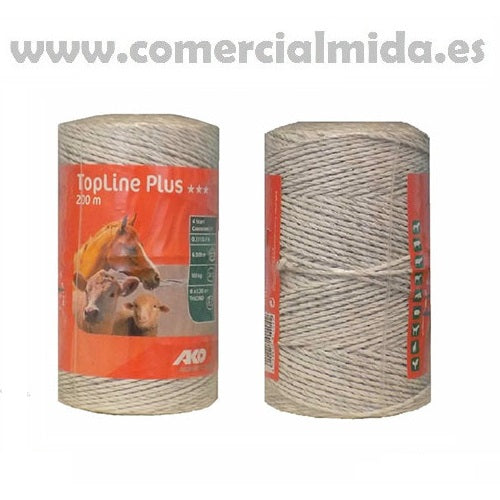 Hilo AKO TOP LINE PLUS 200m x 30 mm para pastor eléctrico – Comercial Mida