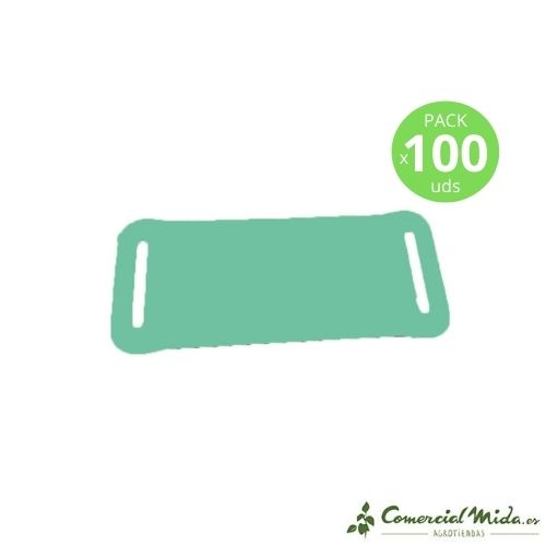 Crotal para collar 9,5 cm x 4 cm verde 100 unidades de Insprovet