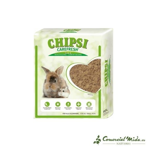 Lecho de celulosa para mascotas Chipsi Carefresh Original 60 L de JRS