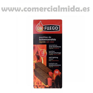 VISTAZO RÁPIDO Pastillas autoencendido OK FUEGO rápido sin olor