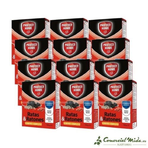 Raticida Cereal Rodicum BD de Protect Home 150 gr pack de 12 unidades