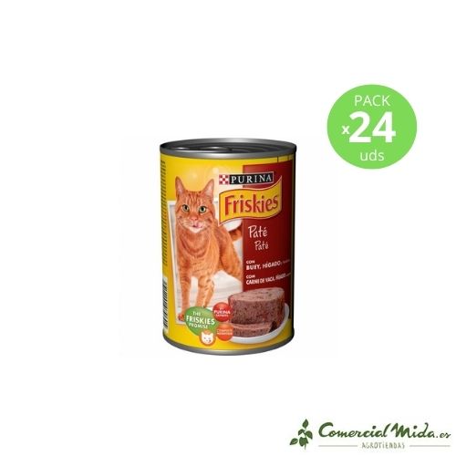 Purina Friskies Buey&Hígado en salsa para gatos (24x400gr)