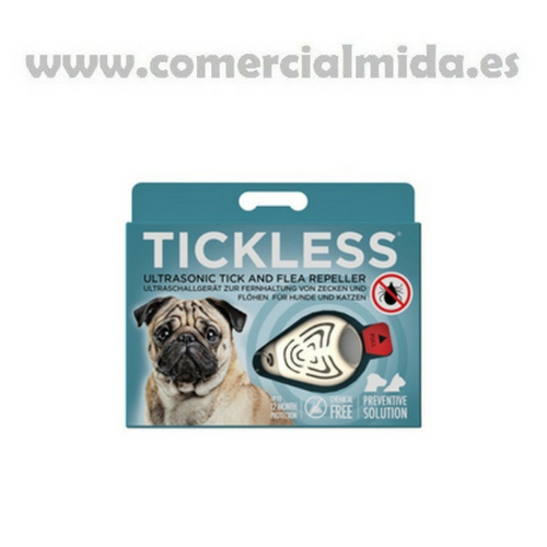 Repelente de garrapatas y pulgas por ultrasonidos TickLess beige para perros