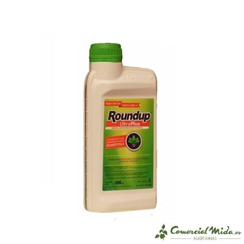 Herbicida total ROUNDUP ULTRA PLUS 500ml sin efecto residual