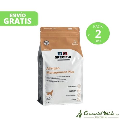 Alimento seco para perros Allergen Management Plus 2 x 12 Kg de Specific