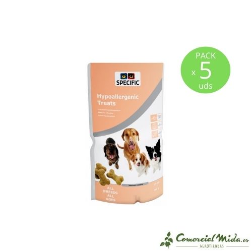 Pack 5 Bolsas de Snacks Hypoallergenic Treats para perros de Specific