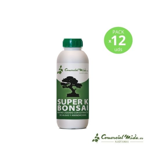 Super K abono líquido para bonsáis Comercial Mida (12 botellas x 1L)