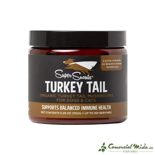 SupersNouts turkey tail protector inmunológico con cola de pavo para mascotas 75gr