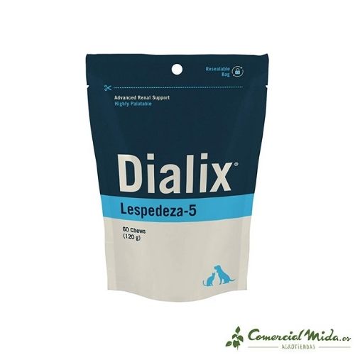 Suplemento alimenticio para perros y gatos Dialix Lespedeza-5 60 chews de Vetnova