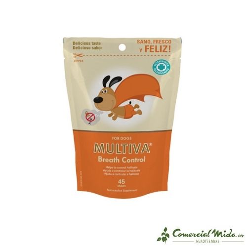 Suplemento alimenticio para perros Multiva Breath Control 45 chews de Vetnova.