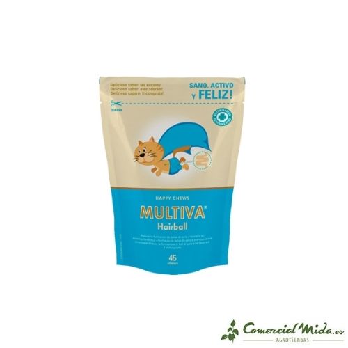 Suplemento Alimenticio para gatos Multiva Hairball 45 chews de Vetnova