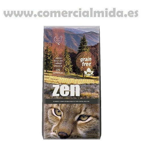 Zen Cat Pollo y Patata es un excelente pienso sin cereales para gatos. Sacos de 2 y 8 kgs.